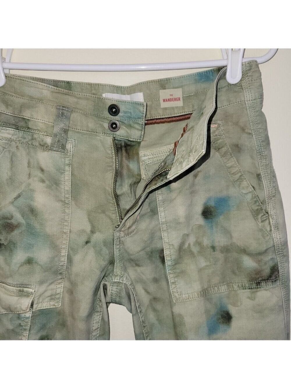 Anthropologie The Wanderer Cargo Tie Dye Slouchy Utility Pants Women's Size 25 - Picture 5 of 14
